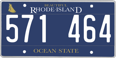 RI license plate 571464