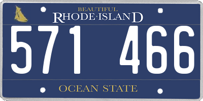 RI license plate 571466