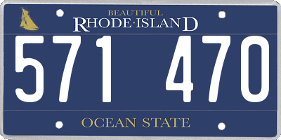 RI license plate 571470