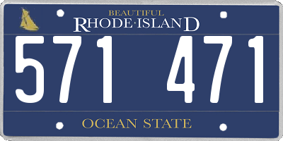 RI license plate 571471