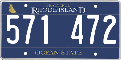 RI license plate 571472