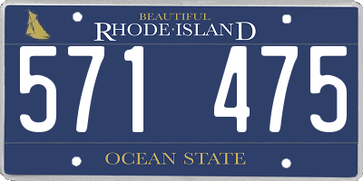 RI license plate 571475