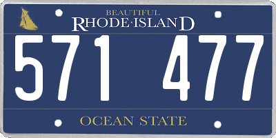 RI license plate 571477