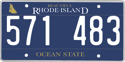 RI license plate 571483