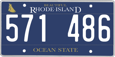 RI license plate 571486
