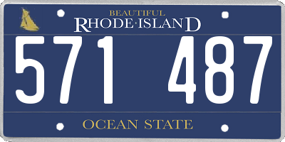 RI license plate 571487