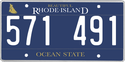 RI license plate 571491