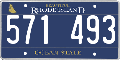 RI license plate 571493