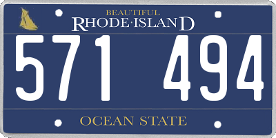 RI license plate 571494