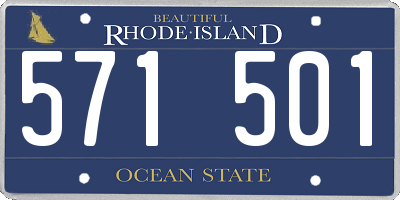 RI license plate 571501