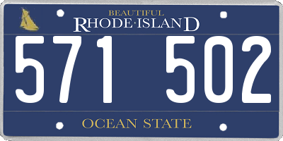 RI license plate 571502