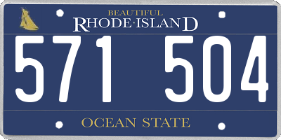 RI license plate 571504