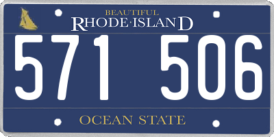 RI license plate 571506