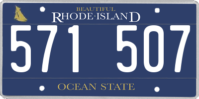 RI license plate 571507
