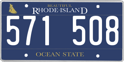 RI license plate 571508
