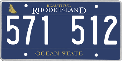 RI license plate 571512