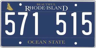 RI license plate 571515