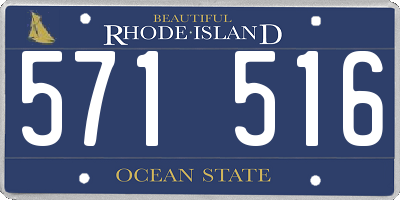 RI license plate 571516