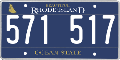 RI license plate 571517