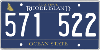 RI license plate 571522