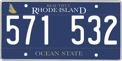 RI license plate 571532