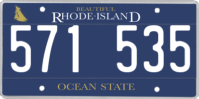 RI license plate 571535