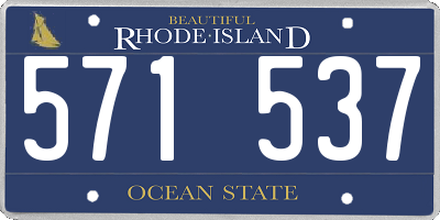 RI license plate 571537