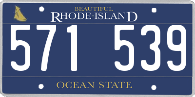 RI license plate 571539