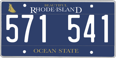 RI license plate 571541