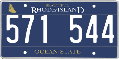 RI license plate 571544