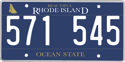 RI license plate 571545