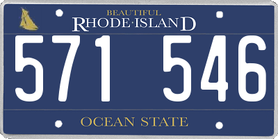 RI license plate 571546