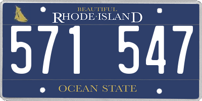 RI license plate 571547