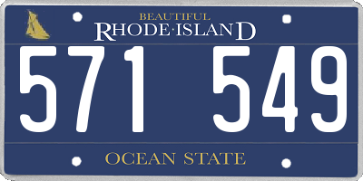 RI license plate 571549