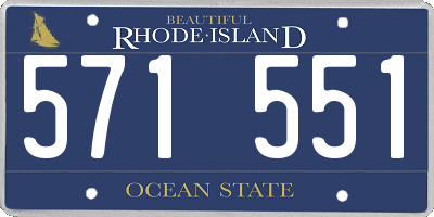 RI license plate 571551