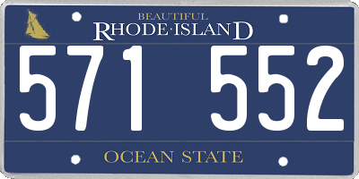 RI license plate 571552