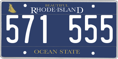 RI license plate 571555