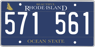 RI license plate 571561
