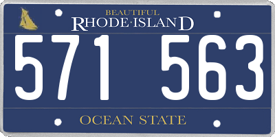 RI license plate 571563