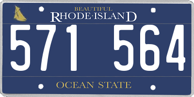 RI license plate 571564