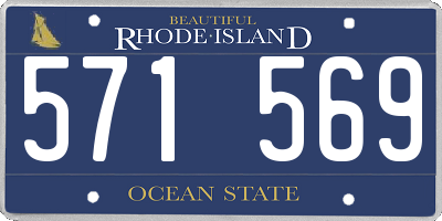 RI license plate 571569