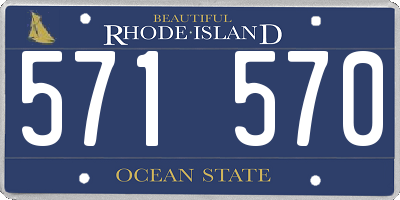 RI license plate 571570