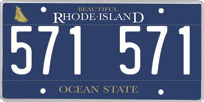 RI license plate 571571