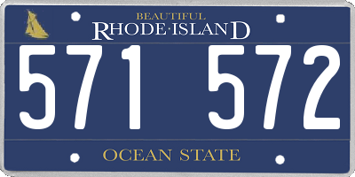 RI license plate 571572