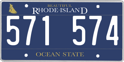 RI license plate 571574