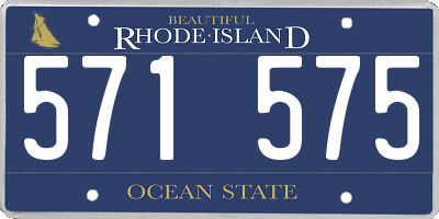 RI license plate 571575