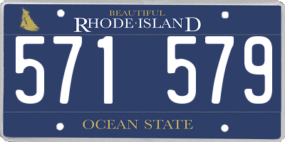 RI license plate 571579
