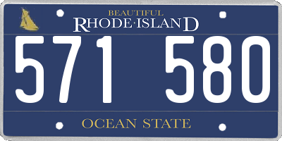 RI license plate 571580