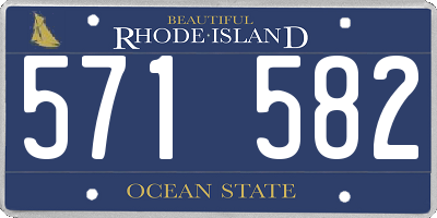 RI license plate 571582