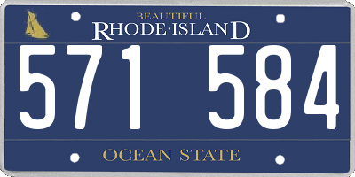 RI license plate 571584